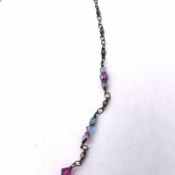 Michal Golan Beaded Chain Necklace Gold Tone Extender Chain Adjustable 20" - Picture 3 of 5